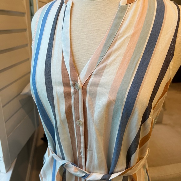 A New Day Womens Medium Striped Shift with Belted Waist-NWTs! - Picture 2 of 3